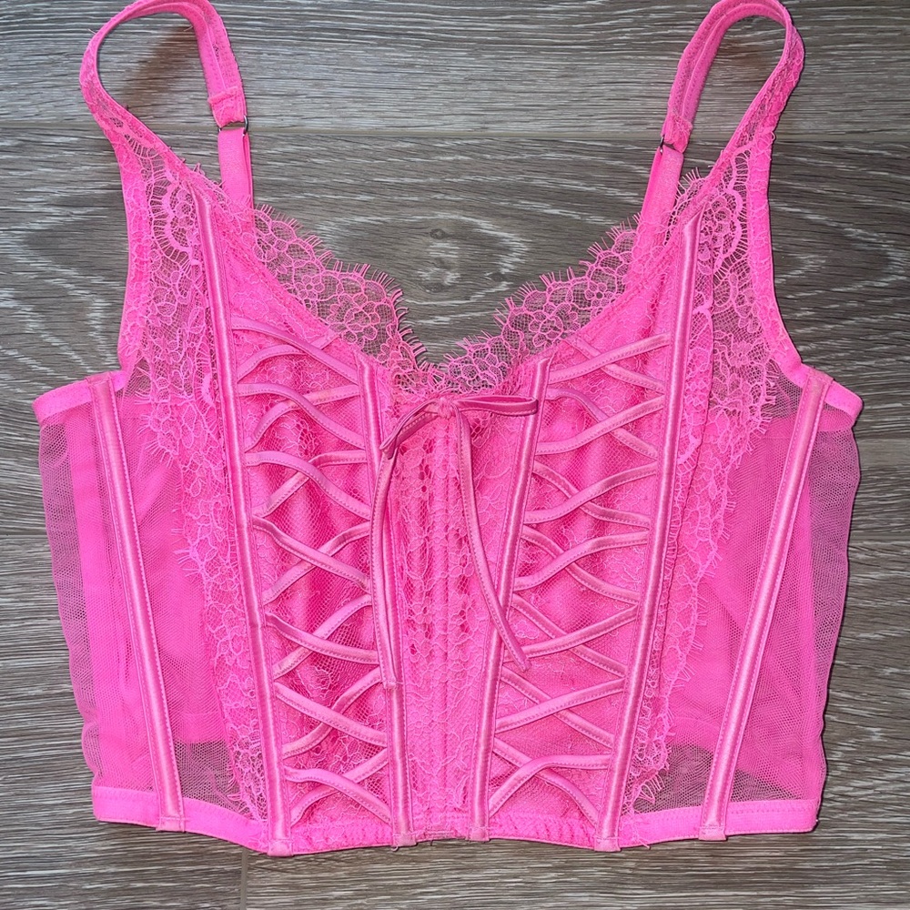 Victoria’s Secret Pink Lace Corset Top